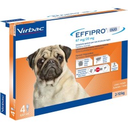Effipro Duo Cane Spot-On 67 mg 2-10 kg 4 Pipette
