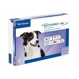 Effipro Duo Cane Spot-On 134 mg 10-20 kg 4 Pipette