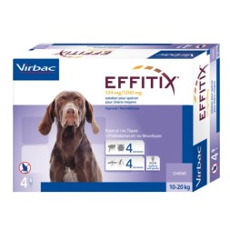 Virbac Effitix Medium 4 Pipette Cani 10-20 kg