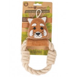 Gioco Panda Rosso In Cuoio E Juta Farm Company Green 25 cm