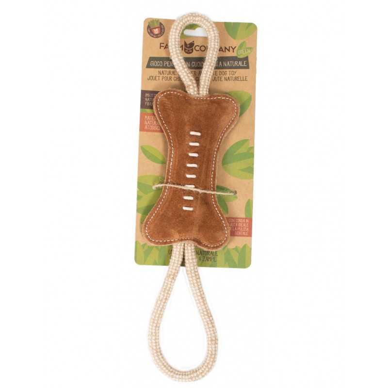 Gioco Osso In Cuoio E Juta Farm Company Green 37 cm