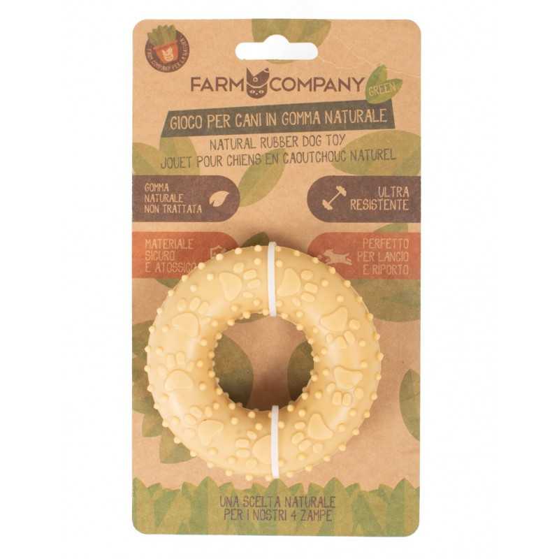 Gioco Ciambella In Gomma Naturale Farm Company Green