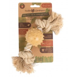 Gioco Palla Punte In Gomma Naturale E Canapa Farm Company Green 6,5 cm
