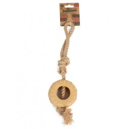 Gioco Ruota In Gomma Naturale E Canapa Farm Company Green 9,5x38 cm