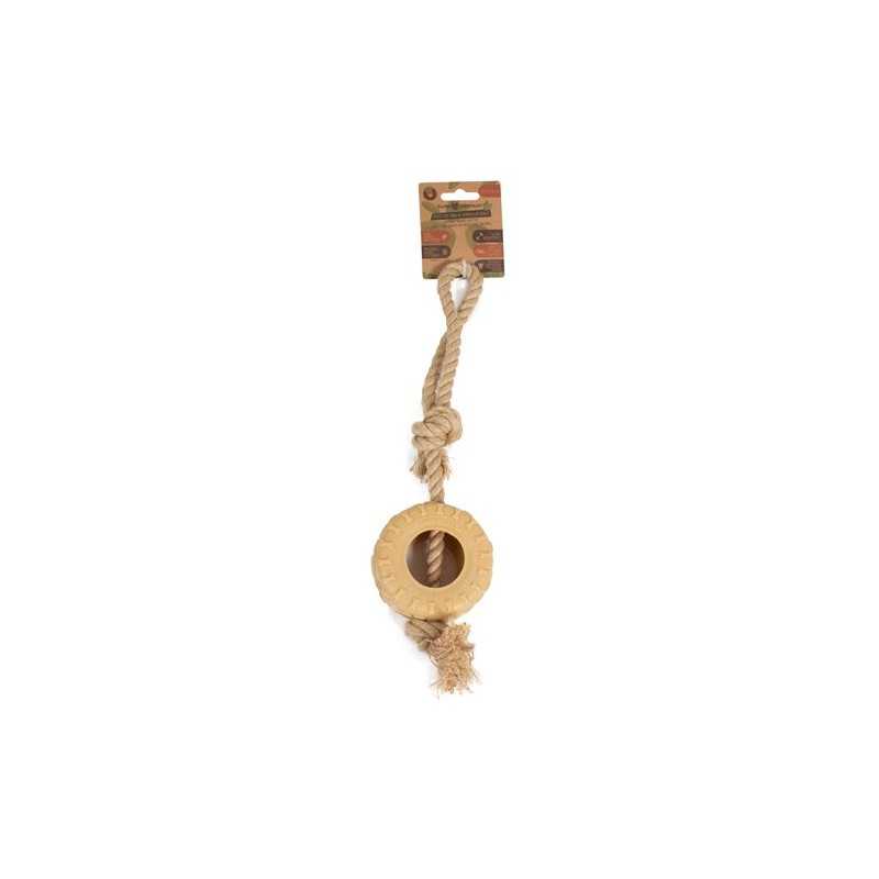 Gioco Ruota In Gomma Naturale E Canapa Farm Company Green 9,5x38 cm