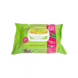 Salviette Umidificate Detergenti Talco e Aloe Vera 40 Strappi Farm Company