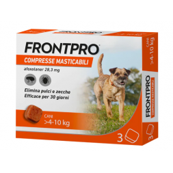 Frontpro 28,3 mg 3 compresse masticabili per cani 4-10 kg