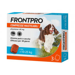 Frontpro 68,0 mg 3 compresse masticabili per cani 10-25 kg