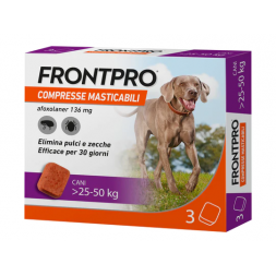 Frontpro 136 mg 3 compresse masticabili per cani 25-50 kg