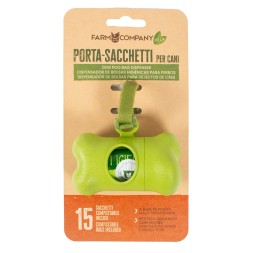 Porta Sacchetti Biodegradabile Con Sacchetti Compostabili Farm Company Green