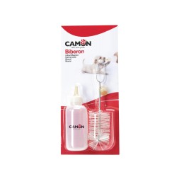 Set Biberon Con Spazzolino E Tettarella Di Ricambio Per Cani E Gatti