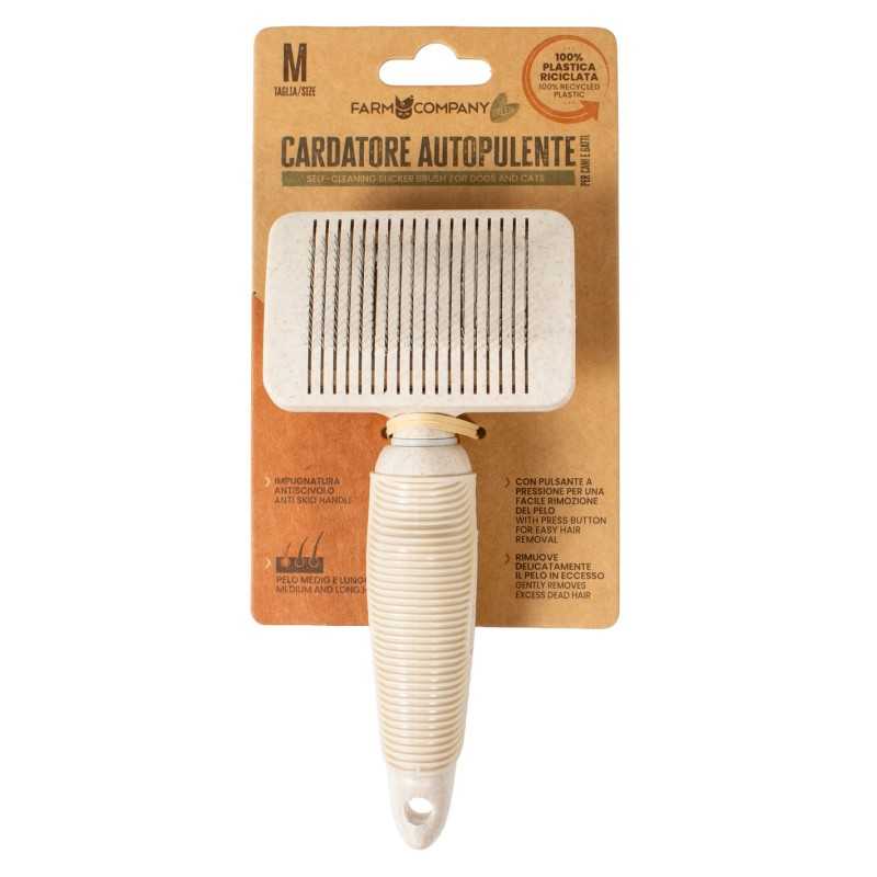 Cardatore Autopulente E Manico Antiscivolo Large Plastica Riciclata