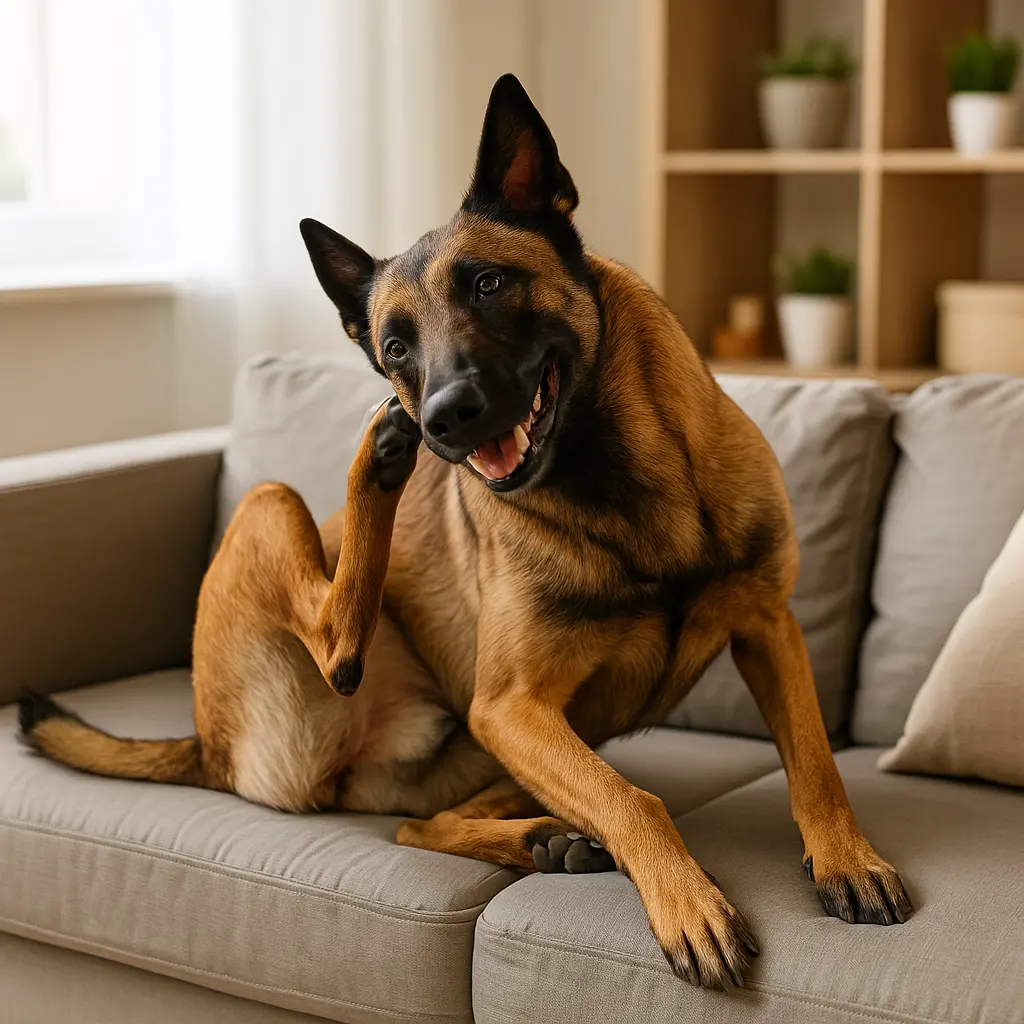 Cane che si gratta