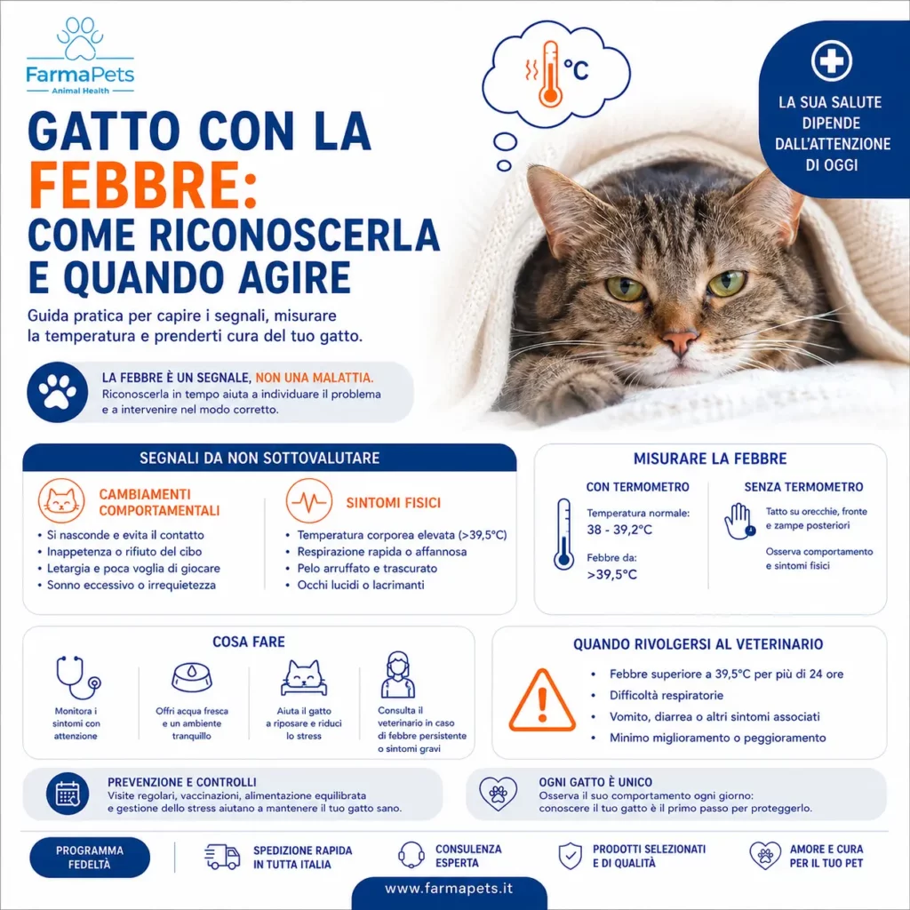 Gatto con la febbre - come gestirlo